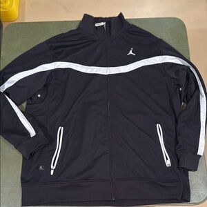 Jordan Men's Black and White Track Jacket